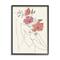 Stupell Industries Female & Blooming Floral Portrait Sketch Black Framed Wall Art